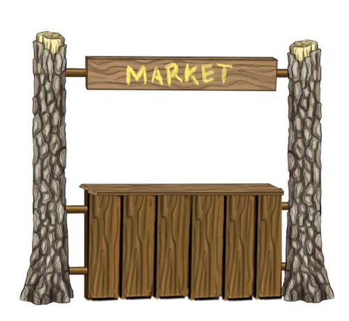 Illustration of market panel add-on that comes with name plate and counter that can be added to Treeline structure