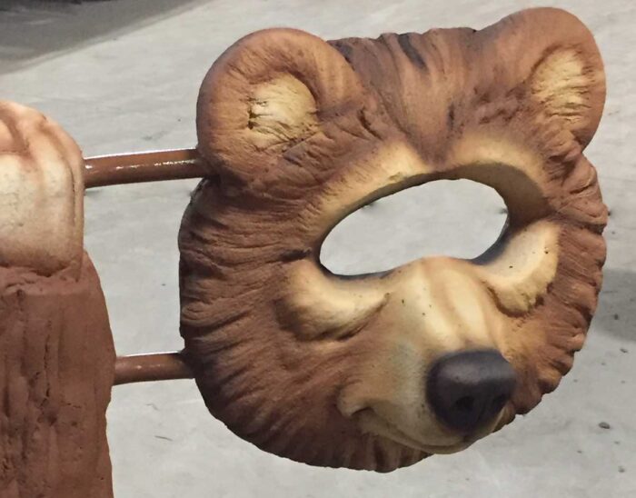 Fuzzy Face bear accessory for TreeLine playground structures