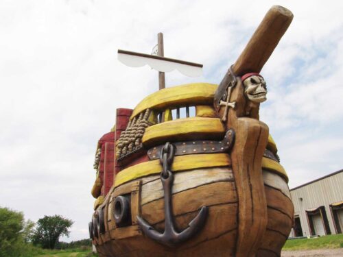 Pirate ship play structure to go on a nautical themed playground