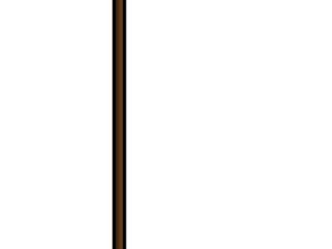 A fireman's pole consisting of a fully powder coated tube measuring 1.5 inches in diameter and brown in color.