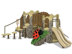 Tree Line Play Deck Structure for Playgrounds